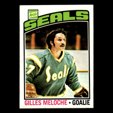 Gilles Meloche #36 1976 Topps California Golden Seals Hockey Card NHL EX