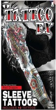 Red Dragon Sleeve Tattoos Makeup FX Fancy Dress Up Halloween Costume Accessory