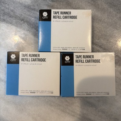 Creative Memories 3 New Regular Tape Runner Refill Cartridges NIP