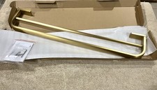 Towel Rail Bar Double Layer Brushed Gold Holder Wall Mounted Brass Bronze