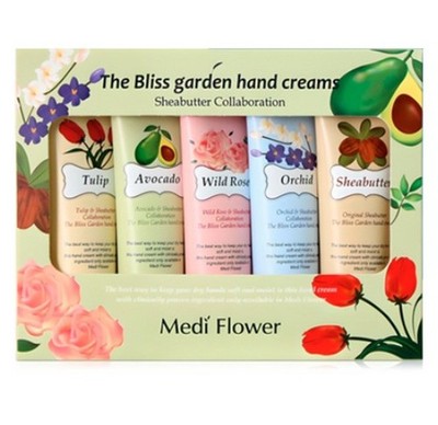 MEDI FLOWER The Bliss Garden Hand Cream Set 50g x 5pcs Rich Moisture K-Beauty