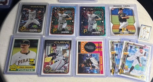 Paul Skenes Card Lot (8) 2024-2026 Topps Rookies Pro Debut Pin Bowman 1st