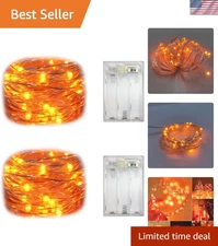 Battery-Powered 30 LED Fairy Mini Lights - 10 Ft Timer String for Festive Charm