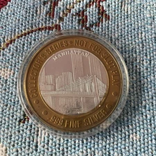 TRUMP PLAZA MANHATTAN $10 Casino Token .999 Silver