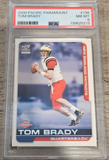 Pacific 2000 Paramount Tom Brady Patriots #138 Rookie Base Set PSA 8