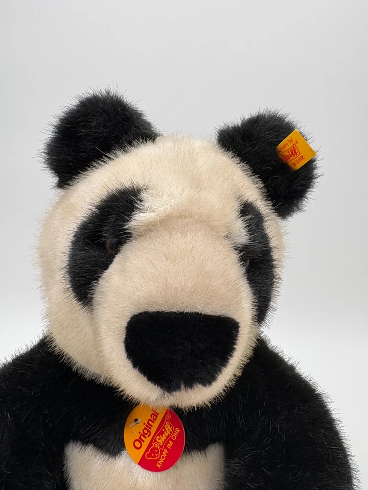 Steiff Tier Panda Bär 060175 Stofftier - mit Kopf und Etikett 25cm unbesp. - Bild 3 von 4