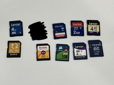 Computer SD Cards Lot Of 9 - Mixed Brands And Sizes