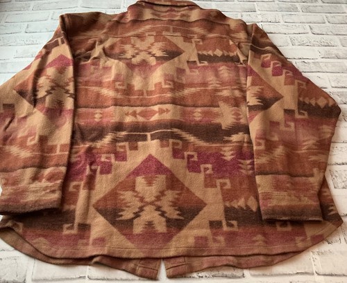 Vintage Southwestern Shirt Mens XL Fleece Button Up Aztec Outdoors Shacket - Picture 6 of 6
