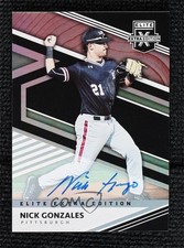 2020 Panini Elite Extra Edition Signatures Nick Gonzales #7 Auto 03wr