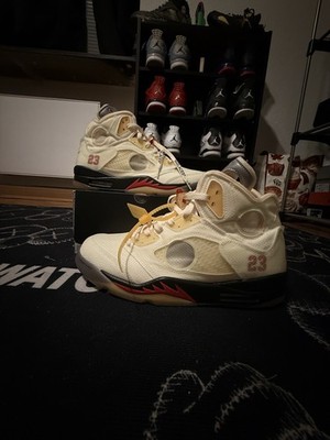 Nike Air Jordan 5 Retro SP x Off-White Sail DH8565-100 Size 13