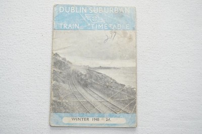 1948 CIE Dublin Suburban Railway Irish Train Fahrplan Irland