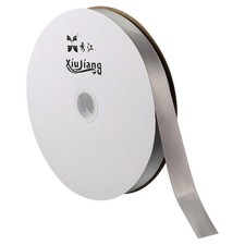 0.79" Wide 100 Yards Satin Ribbon Double Face Craft Roll Decoration Silver Tone
