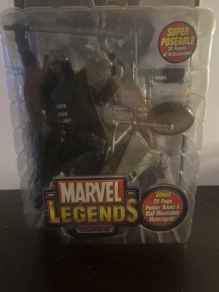 Figura de acción Marvel Legends Blade Serie V motocicleta 34 POA póster libro nuevo Foto 2 de 4