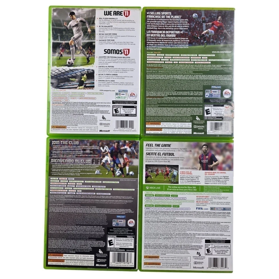 FIFA Soccer 11, 12, 13 & 15 Xbox 360 EA Sports Football Simulation Game Lot of 4 - Image 2 of 4