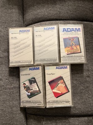Coleco Adam Cassette Lot Of 5 Buck Rogers Smart Basic Expertype Colecovision