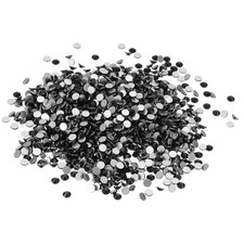 SS16/1440Pcs Glass Diamante Rhinestone, Man Made Gems, Black
