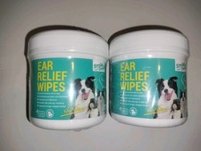 NEW Smile 2 Denx Pet Ear Relief Cleaner Finger 100 Wipes for Dogs Cats Cleaning