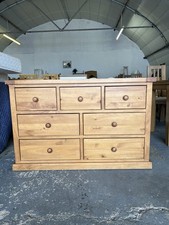 Solid Pine Chest of 7 Large Drawers