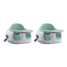 Bumbo Baby Toddler Adjustable 3 In 1 Booster Seat High Chair, Hemlock 2 Pack 