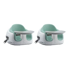 Bumbo Baby Toddler Adjustable 3 In 1 Booster Seat High Chair, Hemlock (2 Pack)