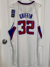 VTG Adidas LA Clippers Blake Griffin 32 White Swingman Jersey Mens 2XL NEW 