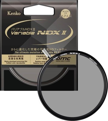 Kenko Variable ND Filter, Variable NDX II, 77mm, Adjustable ND2.5-ND450, Detacha