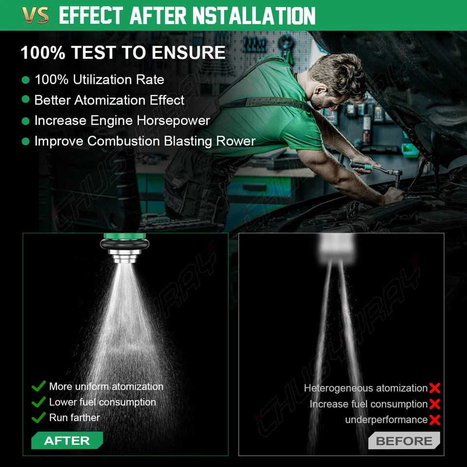 8 piezas inyectores de combustible aptos para Jeep Commander 4,7 L V8 2006 2007 Mitsubishi Raider Foto 4 de 4