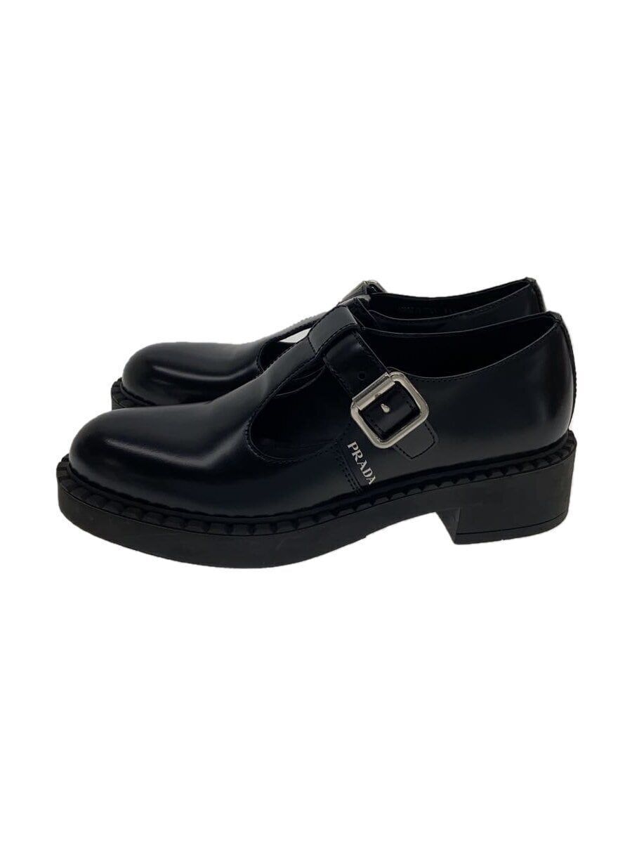 PRADA Dress Shoe 35.5 Black LEATHER MARY JANE LOAFER T-STRAP PRADA Dress Shoe 35.5 Black LEATHER MARY JANE LOAFER T-STRAP