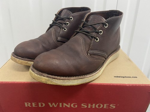 Red Wing Brown Leather Briar oil slick 3141 chukka Heritage boots - size Uk 7