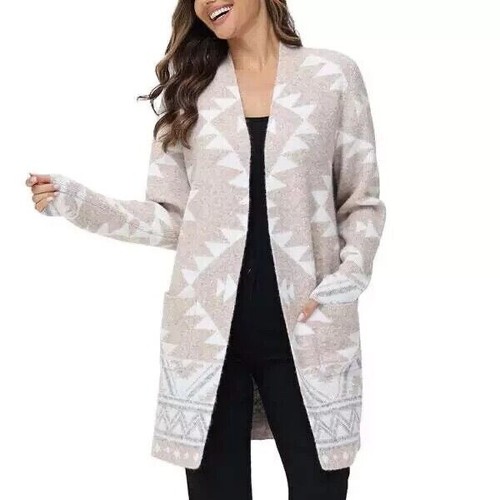 Frye Women's Long Sleeve Cardigan | Tan | XXLarge - Picture 2 of 5