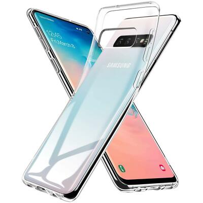 Schutz Hülle Für Samsung Galaxy S10 Handy Tasche Slim Silikon Cover Case Klar