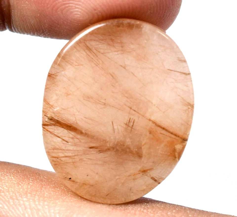 34.80 Ct Natural Rutilated Crystal Inside Brown Hair Top Quality Gemstone - Image 3 of 3