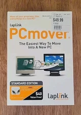 Laplink PC Mover Software & Cable Works with Windows 95,98, XP & Vista Used