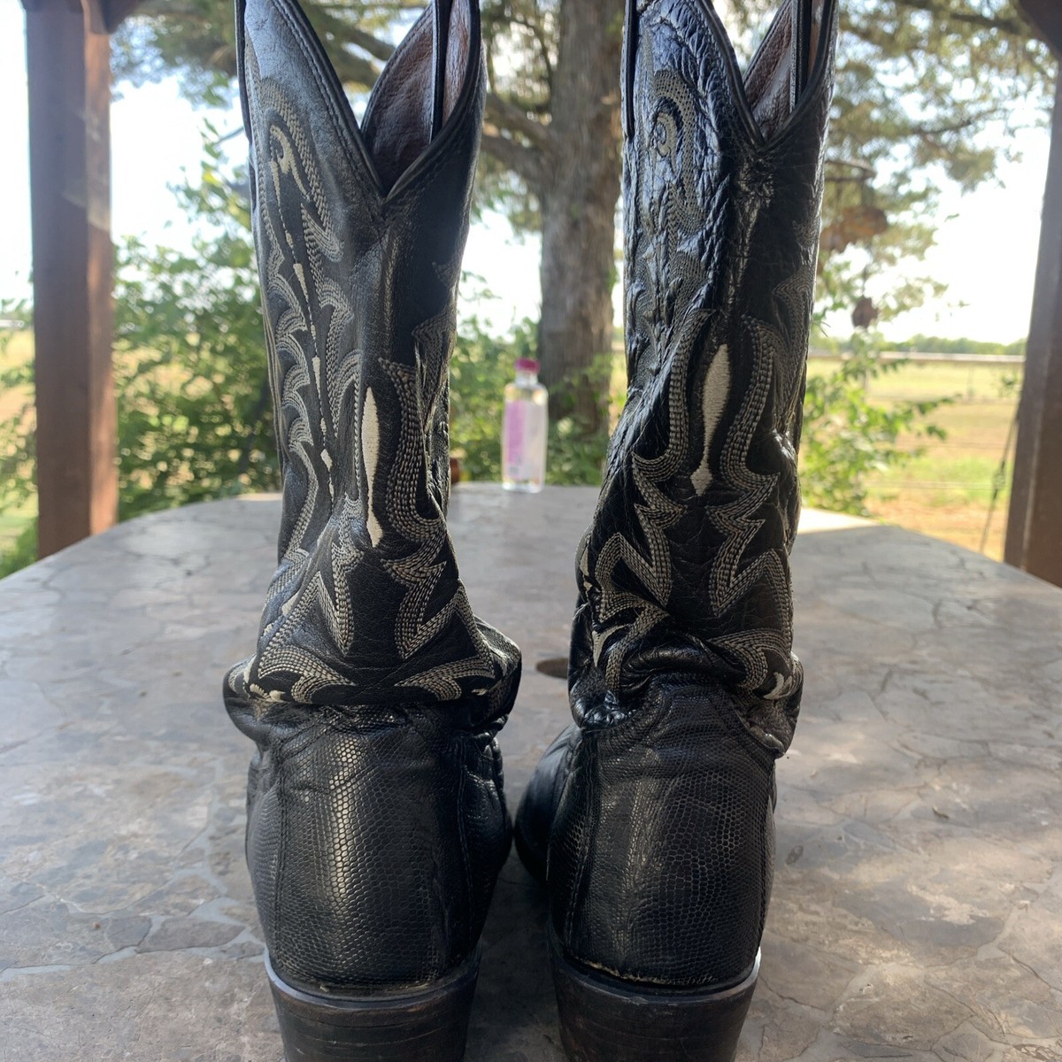 Tony Lama western boots vintage 革靴 ローファー Tony Lama men's used Wing-tip cowboy boots, brown, Pointed toe