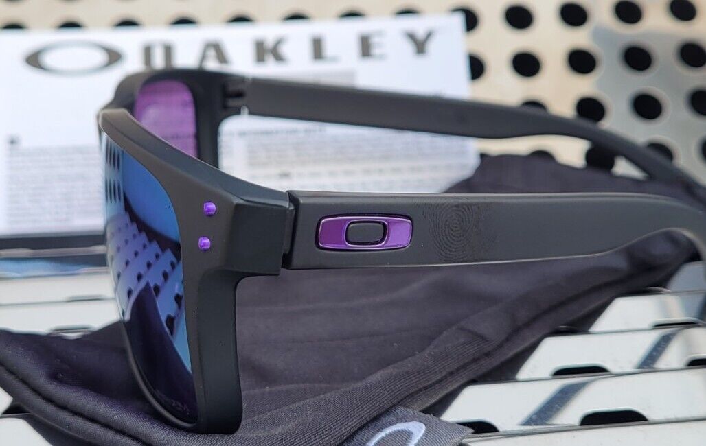 New Oakley HOLBROOK XL 9017-2059 Sunglasses Matte Black w/ Prizm Violet  Iridium