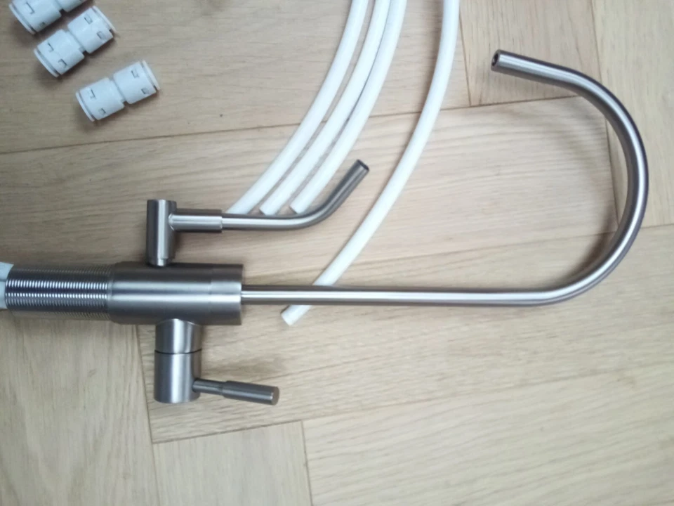 New Alkaline Satin /Nickel Faucet Dual tap, Kangen with Installation Kit  - Image 4 of 4