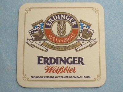 Beer Collectible Coaster ~ ERDINGER Weissbrau Werner Weissbier ~ Erding, GERMANY