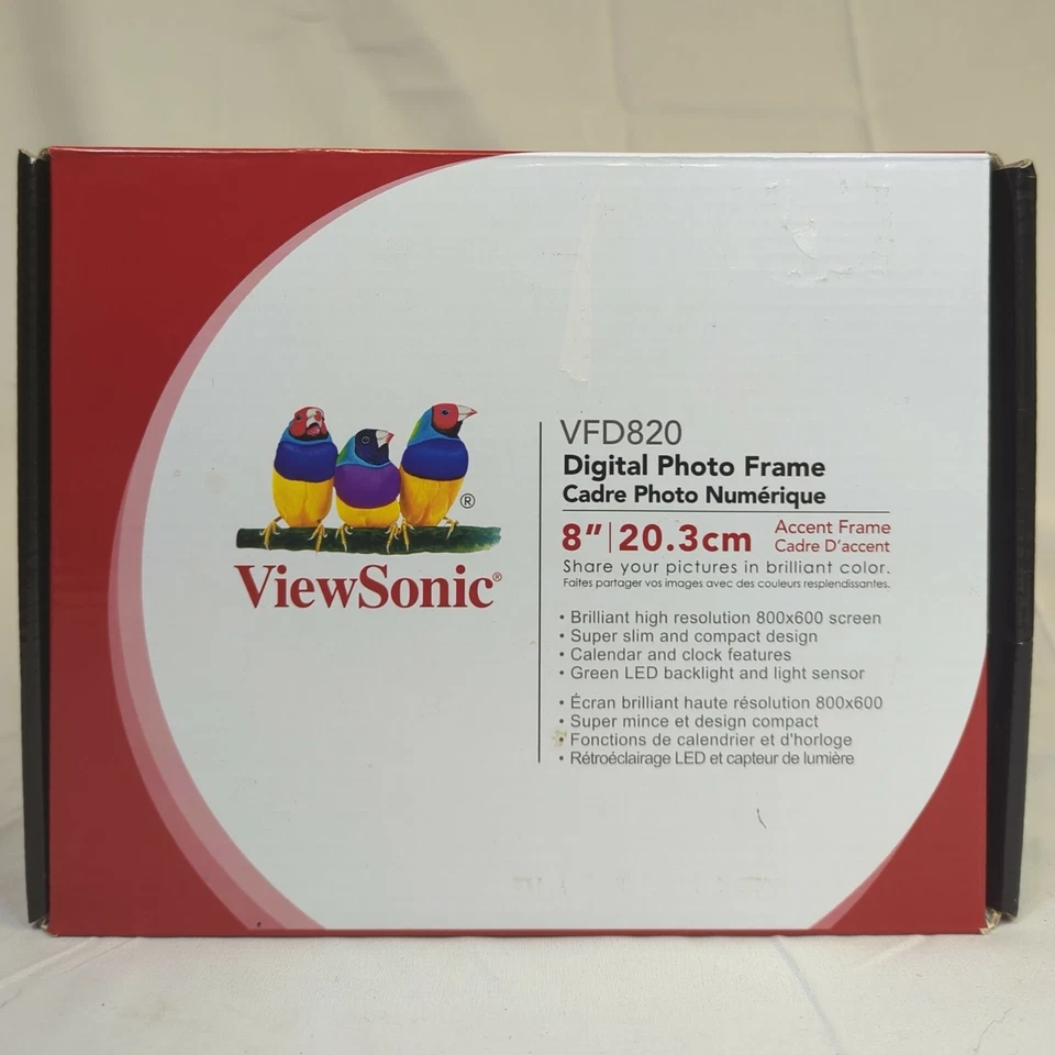 QUADRO DIGITAL VIEWSONIC VFD820-70 - 8" 800 X 600 branco sem cabo de alimentação - Imagem 4 de 4