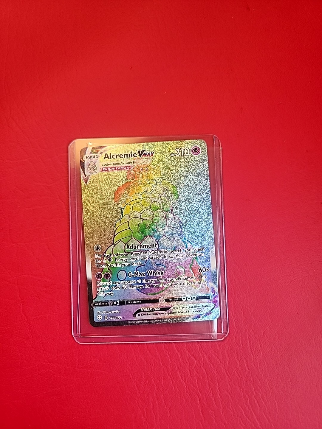 Alcremie VMAX 073/072 Shining Fates Secret Rainbow Rare Holo Pokemon Card NM