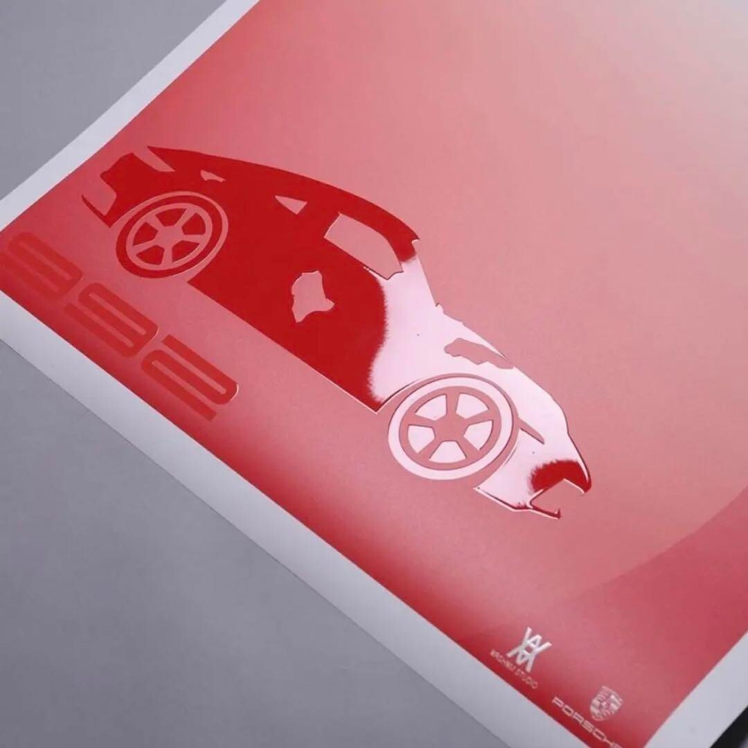新品　ダニエルアーシャム　ポルシェ　ポスター　公式　PORSCHE ポルシェ、ダニエル・アーシャム氏とのアート作品「Crystal