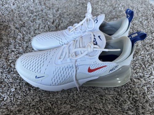 NIKE Air Max 270 bianco habanero rosso 44 US 10 UK 9 CD7338 100 NUOVO - Foto 2 di 8