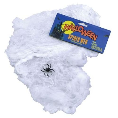 Stretchable Web With Plastic Spider Halloween Party Decoration Fancy Dress   - Picture 1 of 1