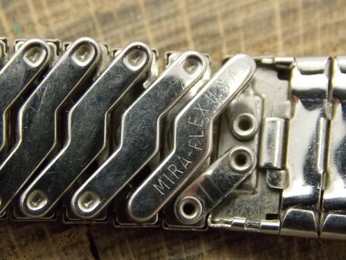 Vintage NOS Unused Mira-Flex USA Stainless Steel Expansion Watch Band 17.5mm - Picture 5 of 5