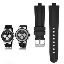 Silicone Watchband for Bvlgari Diagono 22x7mm Waterproof Sweatproof Convex Strap
