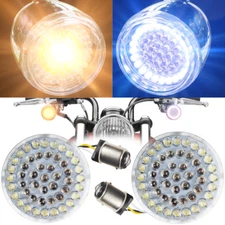 Eagle Lights Value Line 2" Harley Front LED Turn Signal w/ White Running Lights 