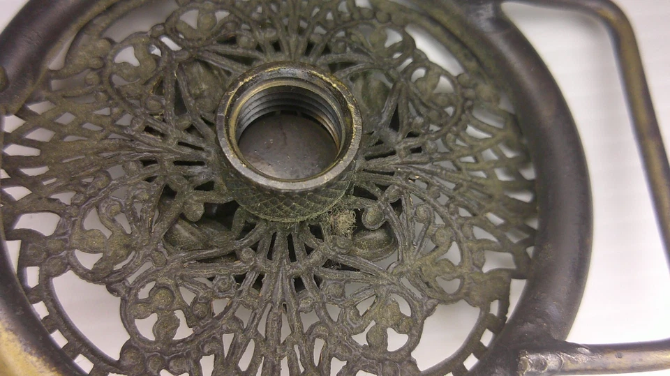 Raro Vintage MCM Hide You Stash Cinturón Hebilla Cabeza de León Compartimento Oculto Z147 Foto 4 de 4