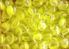 Creative Stuff Glass - 50 pcs Yellow Cat-Eye Medium Vase Fillers Glass Gems