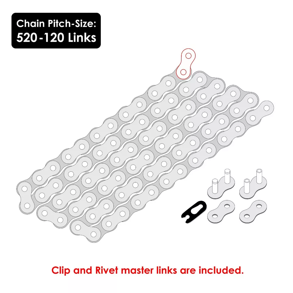 Black Drive Chain & Sprocket Kit for Kawasaki Ninja ZX-6R ZX6R ZX600 1998-2002 - Image 2 of 4