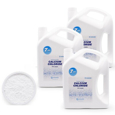 Calcium Chloride Desiccant, 21 LBS Dehumidifier Moisture Absorbers, 3 Pack of 7