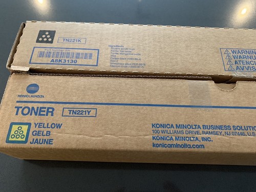 Konica Minolta Toner TN221Y TN221K Black Yellow - 第 3/5 張圖片